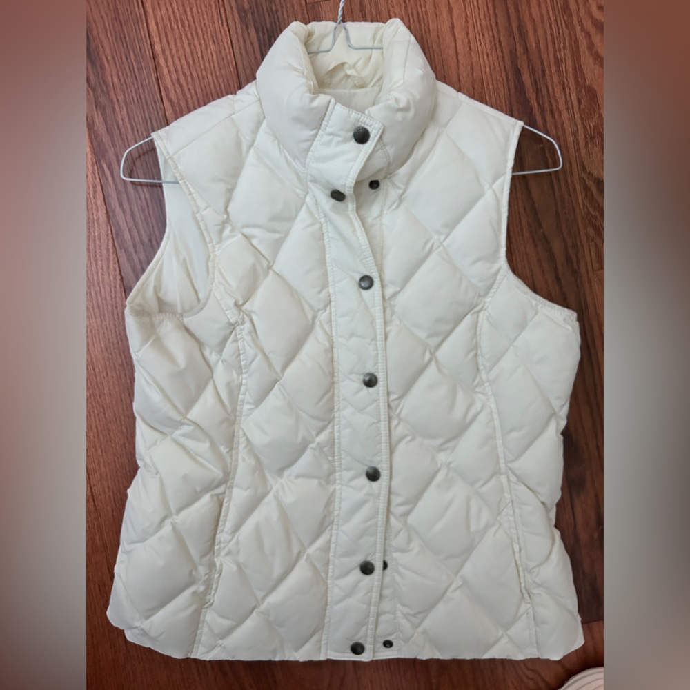 Lands' End Women's Off-White Puffer Vest